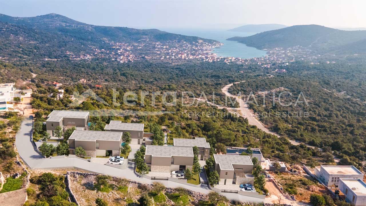 Vinisce, surroundings of Trogir, Croatia Modern villa with swimming
