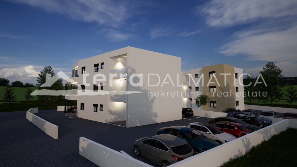 Apartament 70,86 m² w Vodicach – parter z tarasem i miejscem parkingowym