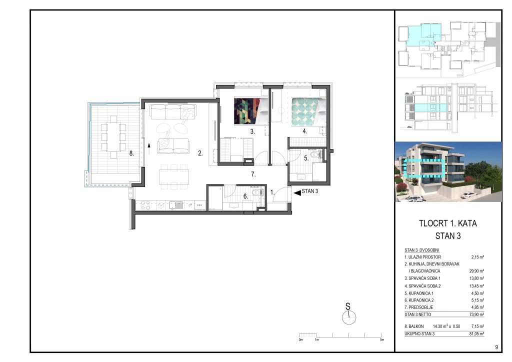 Projekt višestambene zgrade u Primoštenu