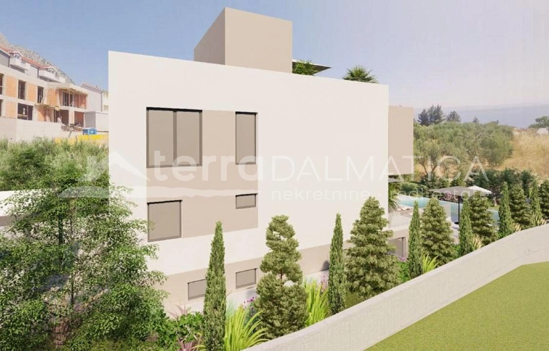 Podstrana, schöne Villa mit Pool und Meerblick