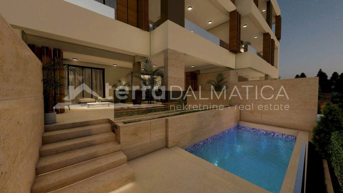 Primosten, Luxuswohnung im Erdgeschoss mit Swimmingpool