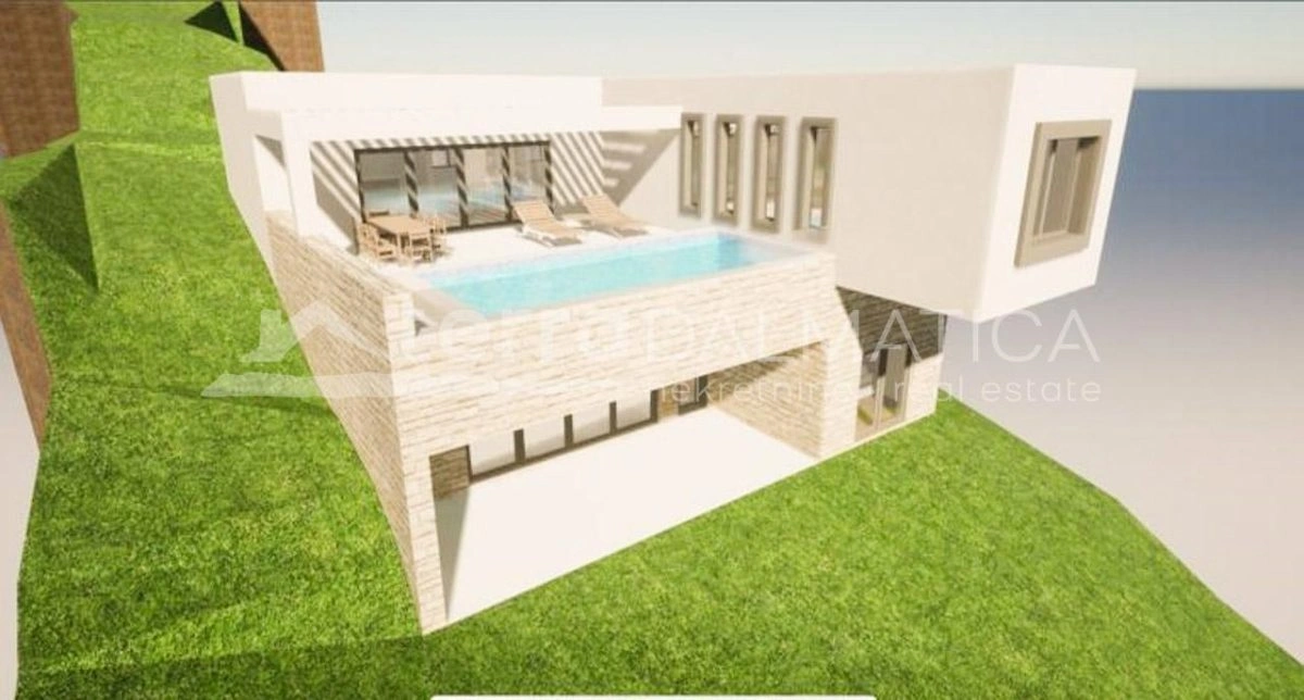 Murter, Bauland mit Genehmigung zum Bau einer Villa