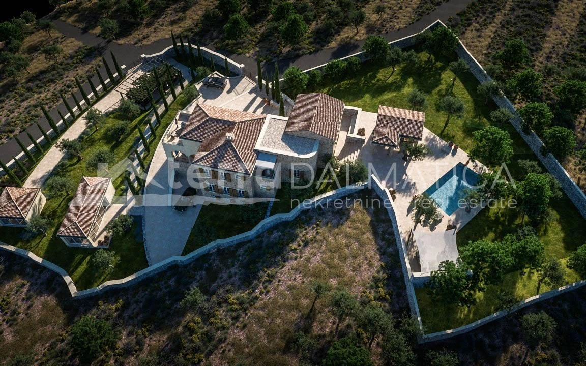 Okolice Szybenika, Zaton, grunty z projektem budowy willi śródziemnomorskiej