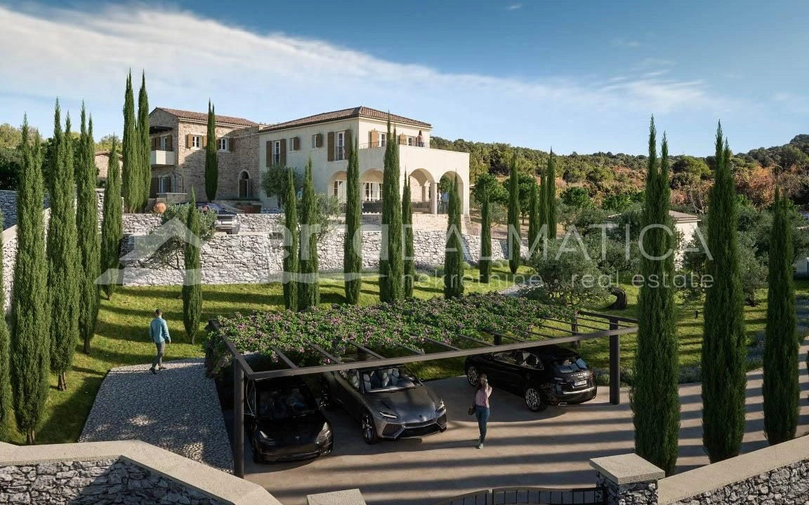 Umgebung von Sibenik, Zaton, Grundstück mit einem Projekt für den Bau einer mediterranen Villa