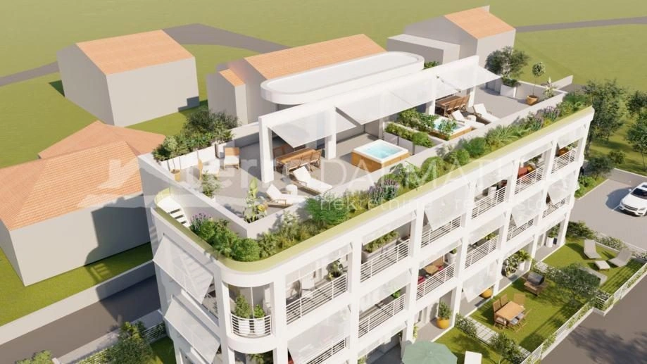 Zadar, Dreizimmerwohnung mit Dachterrasse in toller Lage (Neubau)