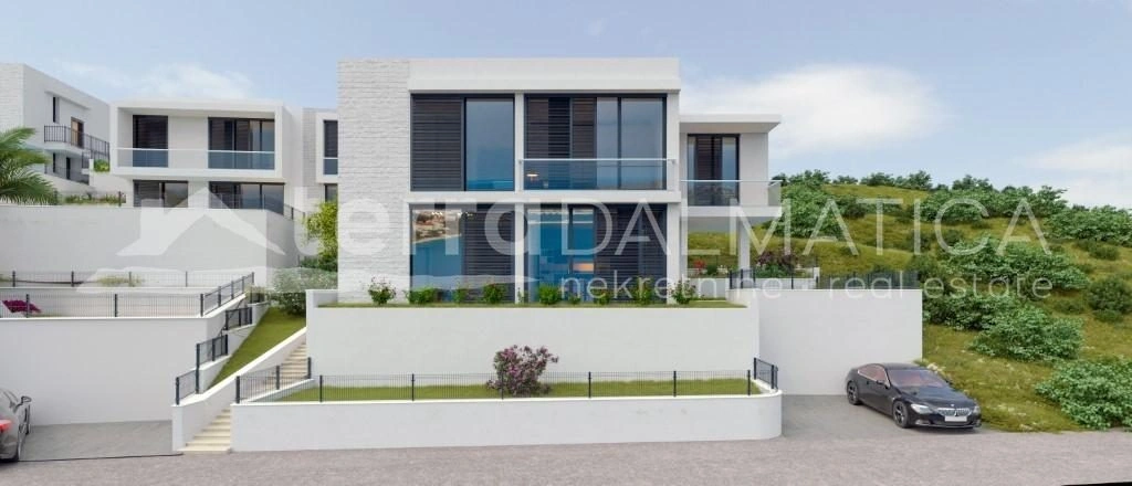 Rogoznica, eine Villa in einer neu erbauten Siedlung mit Meerblick