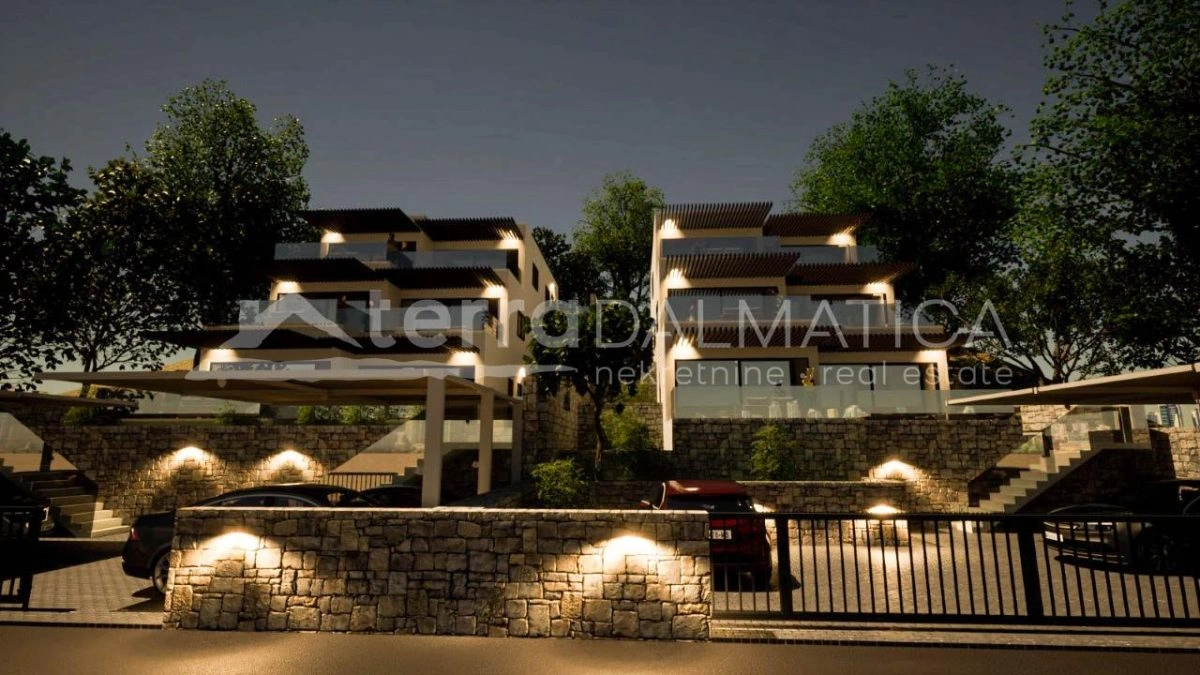 Umgebung von Sibenik, Sparadici, Penthouse in erster Reihe zum Meer