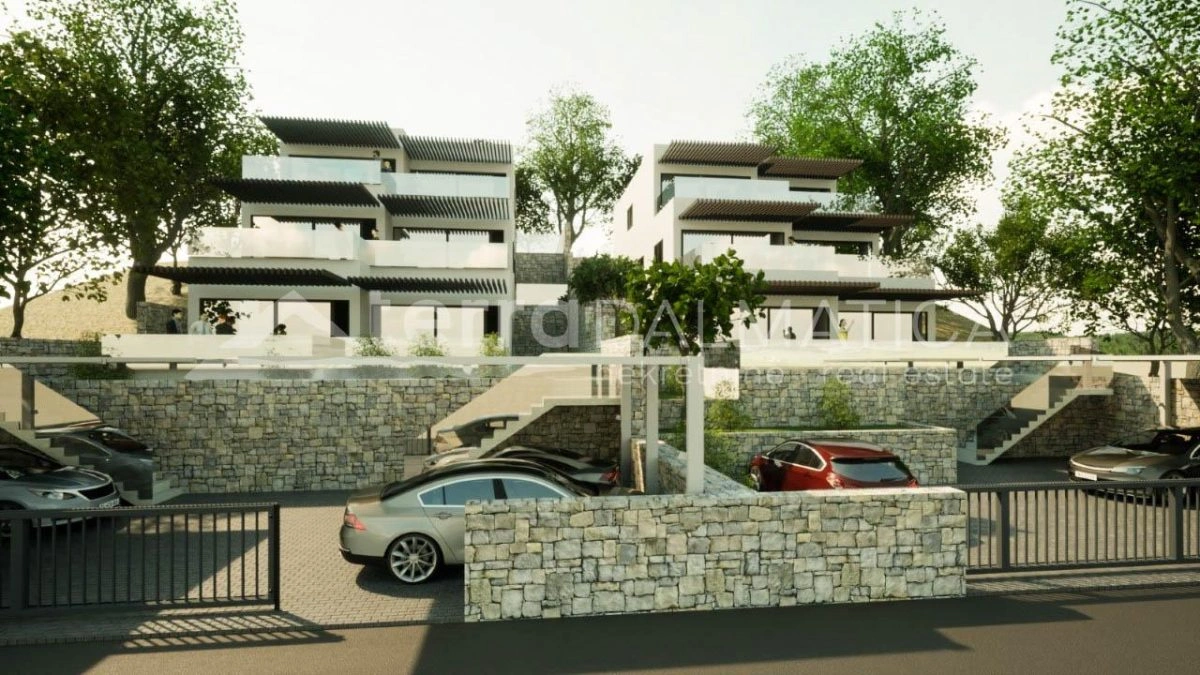 Umgebung von Sibenik, Sparadici, Penthouse in erster Reihe zum Meer