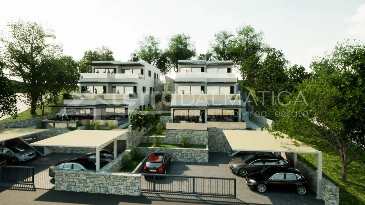 Umgebung von Sibenik, Sparadici, Penthouse in erster Reihe zum Meer