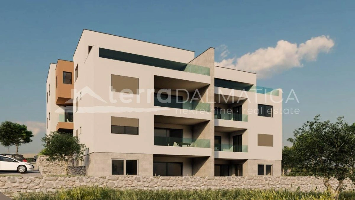 Žaborić, dvosobni apartman u prizemlju novogradnje