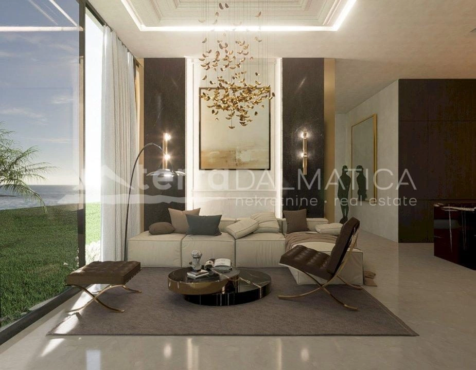 Vodice, Luxusvilla mit Panoramablick auf das Meer