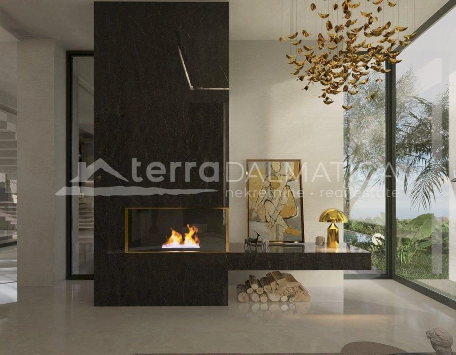 Vodice, Luxusvilla mit Panoramablick auf das Meer