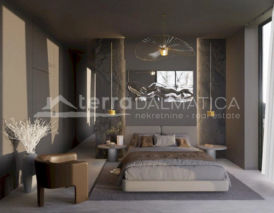 Vodice, Luxusvilla mit Panoramablick auf das Meer