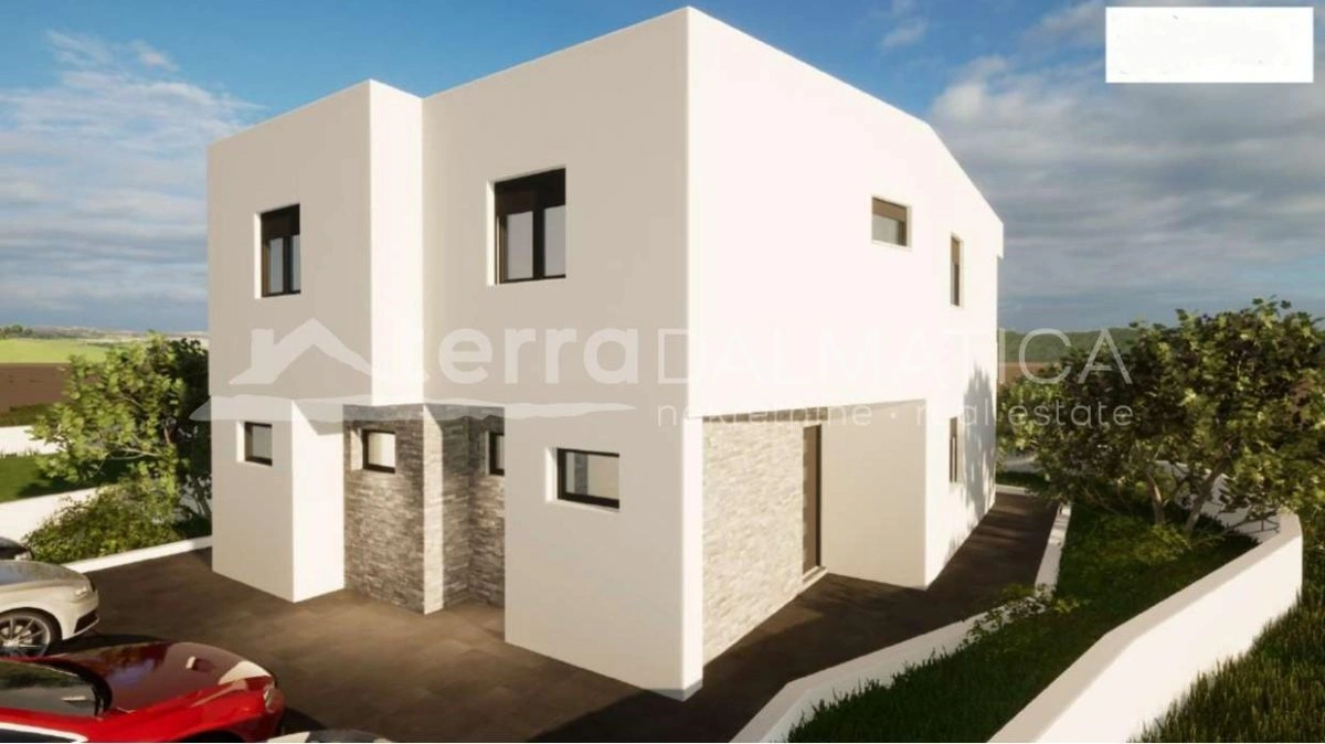 Vodice, modernes Zweifamilienhaus in ruhiger Lage