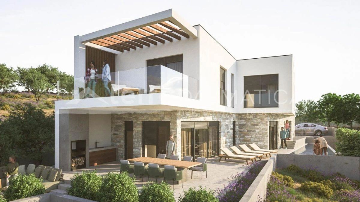 Primosten, moderne Villa mit Wellnessbereich und Swimmingpool