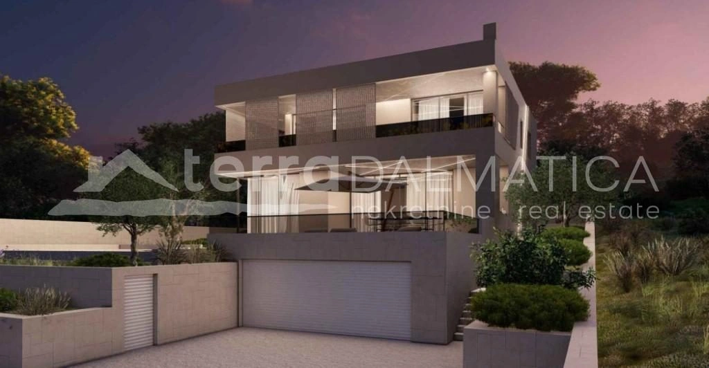 Luxus-Neubau in Žaborić: Villa mit Pool, Sauna und Fitnessraum