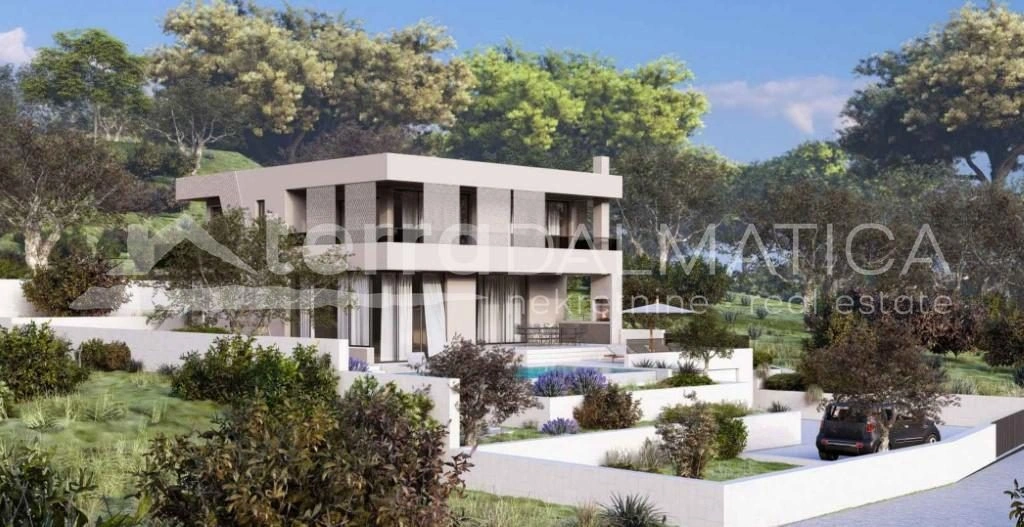 Luxus-Neubau in Žaborić: Villa mit Pool, Sauna und Fitnessraum