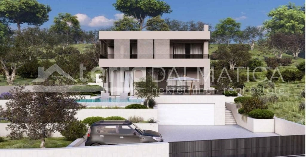 Luxus-Neubau in Žaborić: Villa mit Pool, Sauna und Fitnessraum