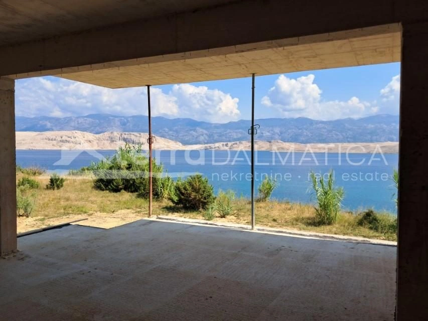 Pag, Wohnung mit Panoramablick auf das Meer und Velebit