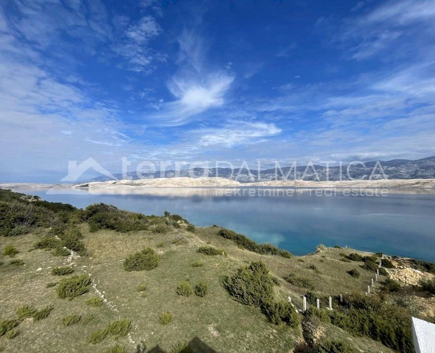 Pag, Wohnung mit Panoramablick auf das Meer und Velebit