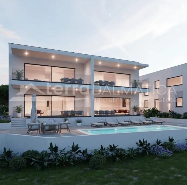 Pag, Luxusapartment mit Panoramablick und Swimmingpool