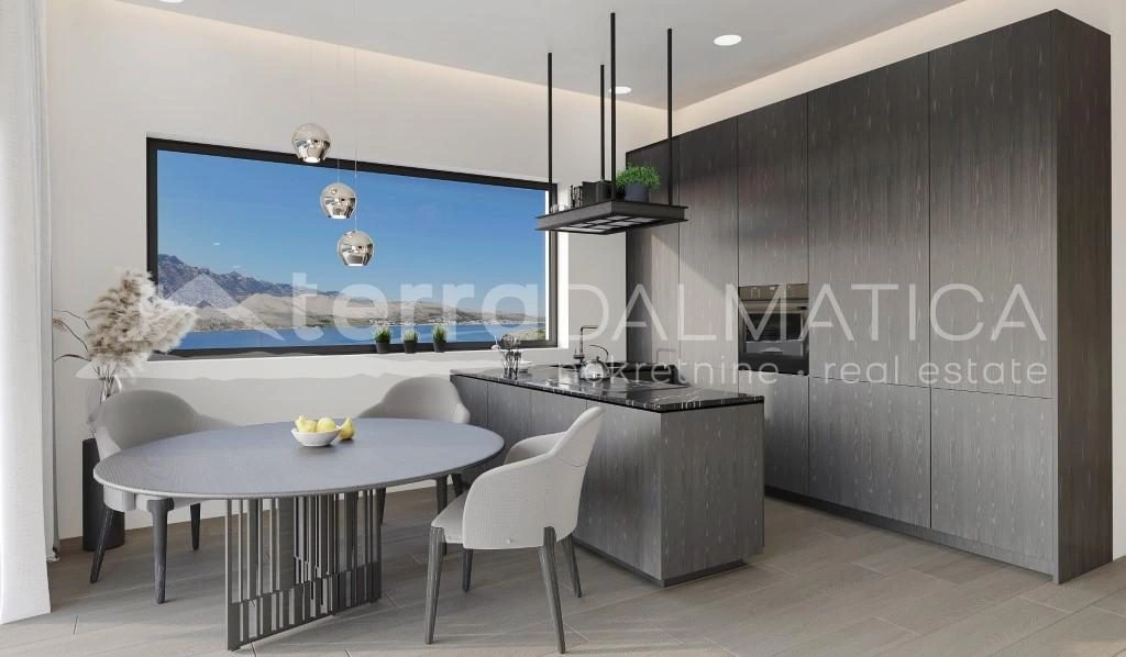 Pag, Luxusapartment mit Panoramablick und Swimmingpool