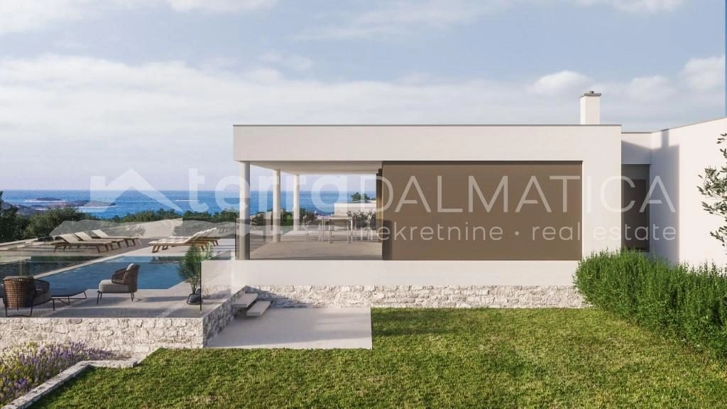 Primošten, Luxusvilla mit Panoramablick und Swimmingpool