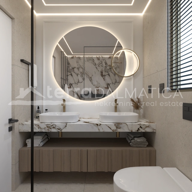 Primošten, eine moderne Villa mit drei Schlafzimmern und einem Swimmingpool in ruhiger Umgebung