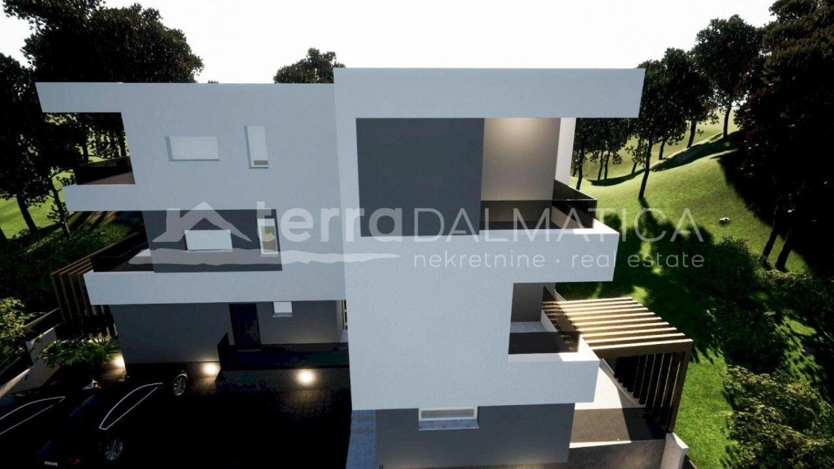 Modernes Apartment mit Meerblick in Žaborić, 450 m vom Strand entfernt