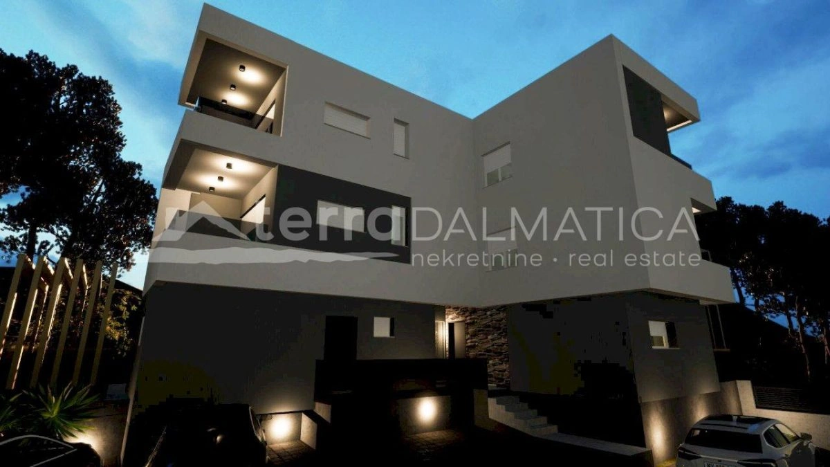 Modernes Apartment mit Meerblick in Žaborić, 450 m vom Strand entfernt