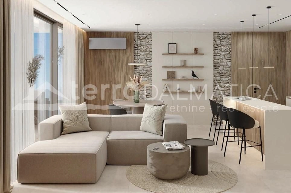 Rogoznica, Luxusapartment mit geräumiger Terrasse und modernem Design
