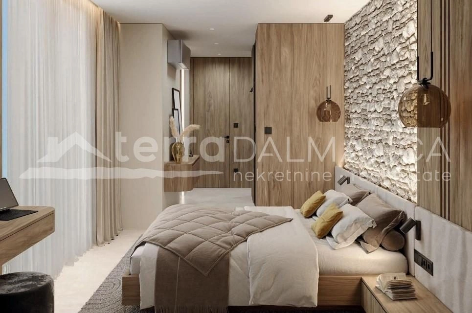 Rogoznica, Luxusapartment mit geräumiger Terrasse und modernem Design