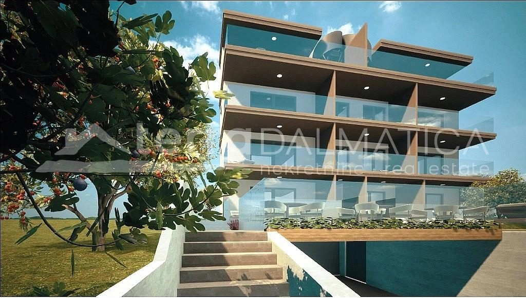 Primošten, moderne Wohnung in einem Neubau mit Swimmingpool und Meerblick