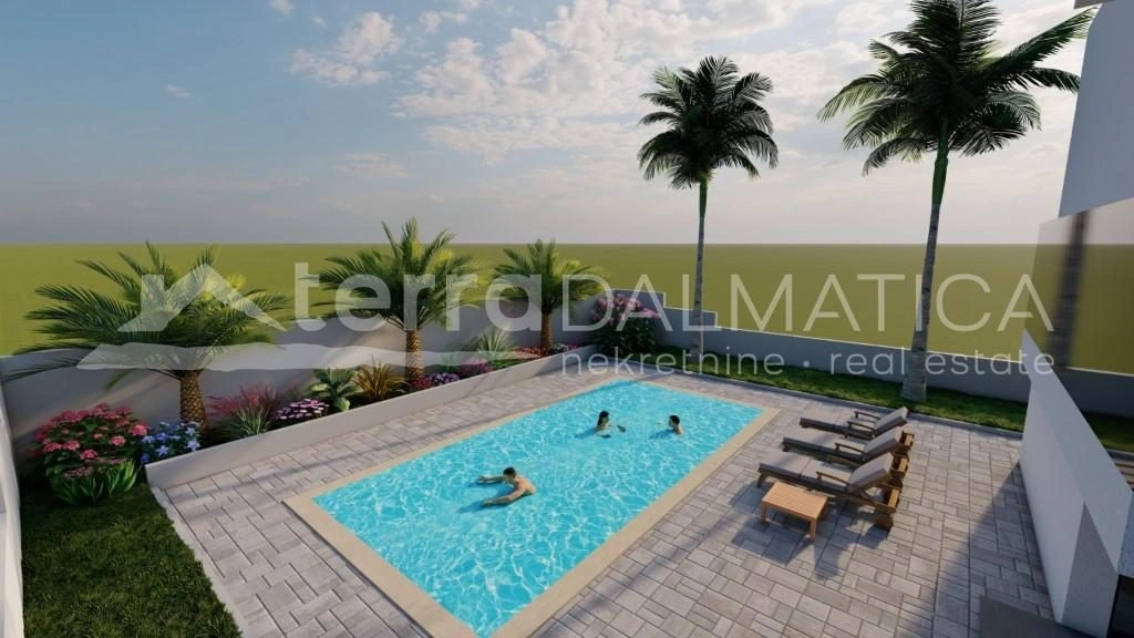 Vodice, Wohnung im Bau mit Pool