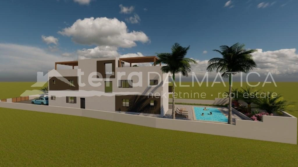 Vodice, Wohnung im Bau mit Pool