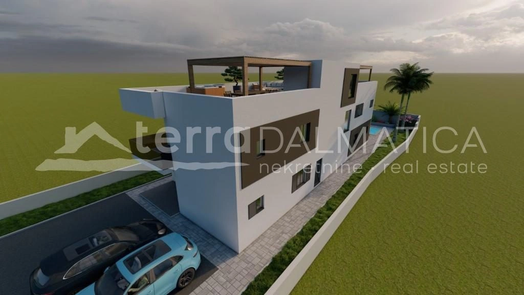 Vodice, Wohnung im Bau mit Pool