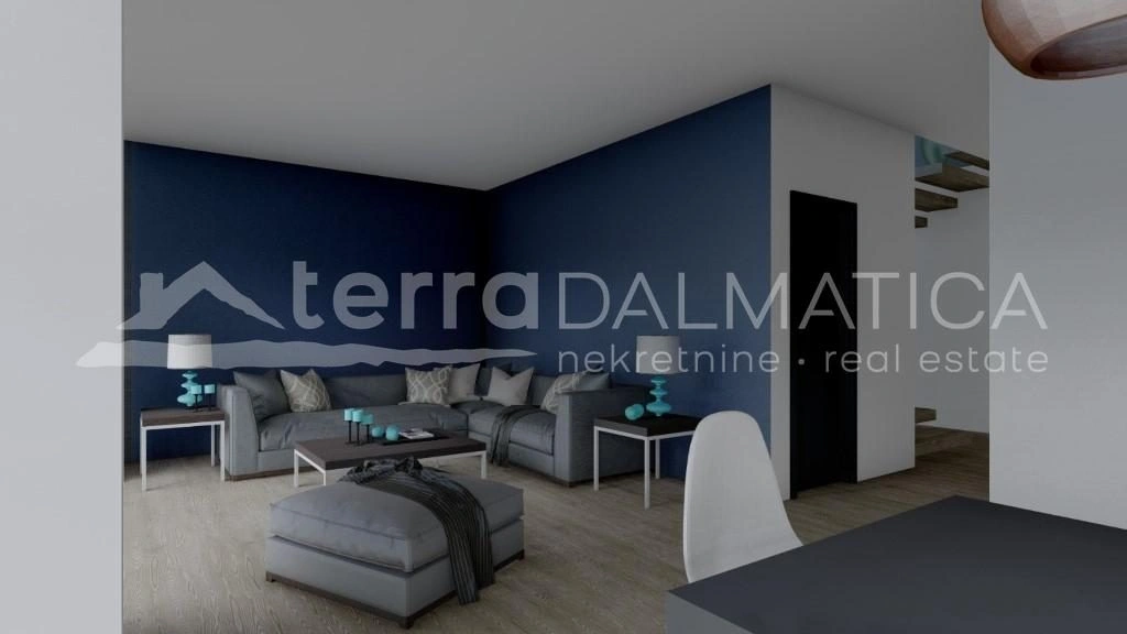 Pirovac, modernes Doppelhaus mit Pool