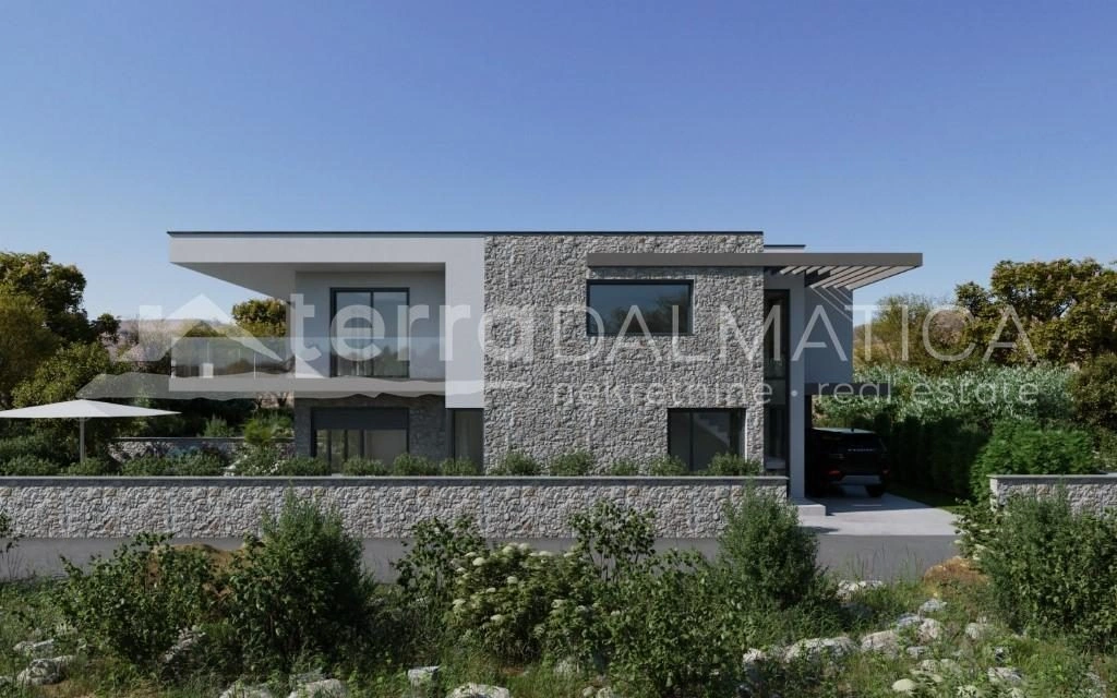 Haus mit Pool auf Murter, erste Reihe zum Meer