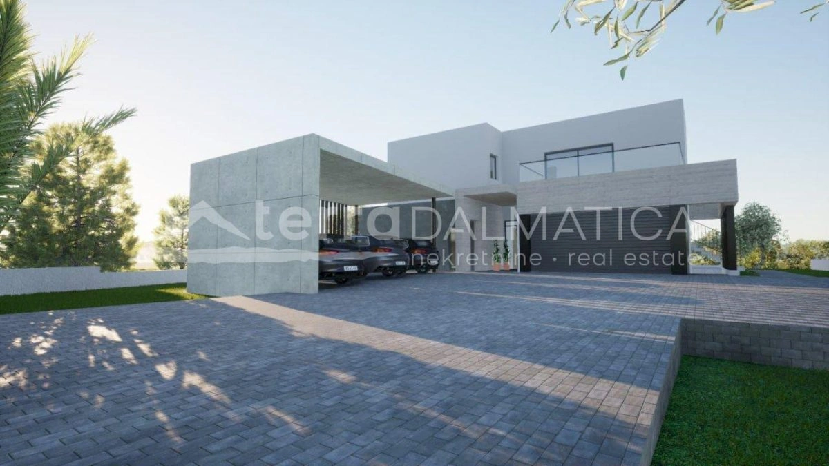 Architektonische Perfektion im Herzen Dalmatiens – Luxusvilla mit Pool, Sauna und Aussicht