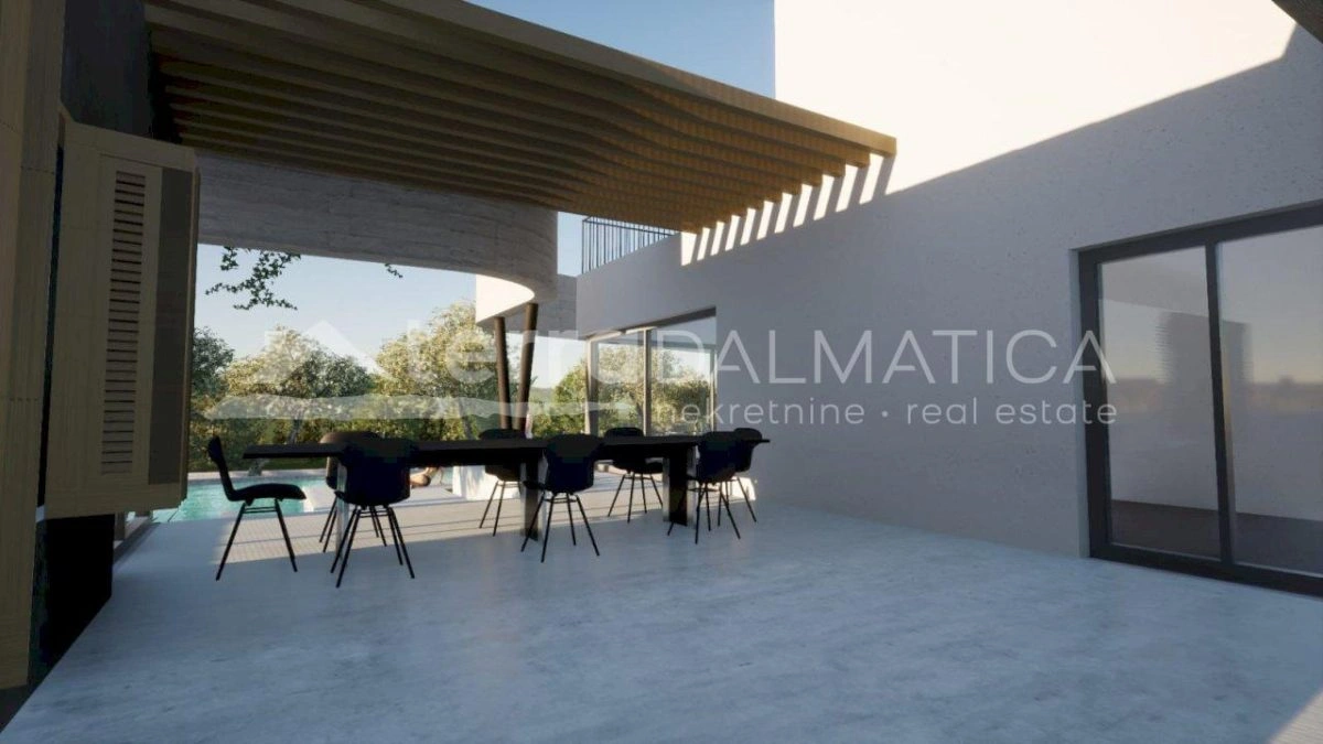 Architektonische Perfektion im Herzen Dalmatiens – Luxusvilla mit Pool, Sauna und Aussicht