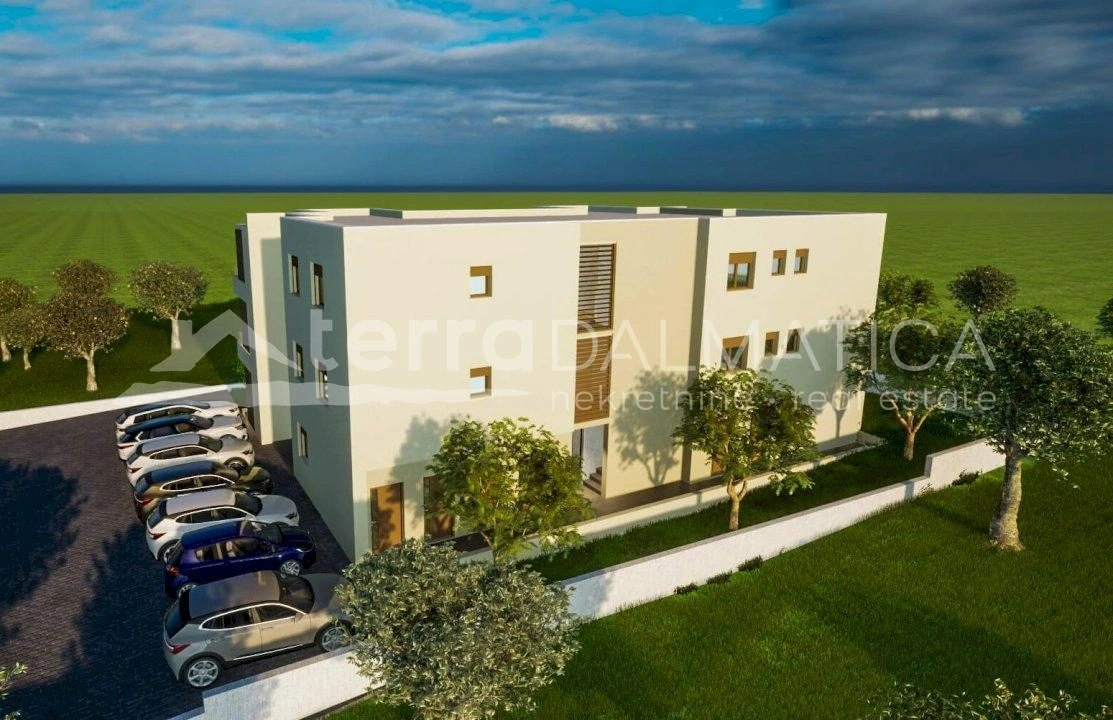 Moderne Wohnung in Vodice: drei Schlafzimmer, Terrasse und schöne Aussicht