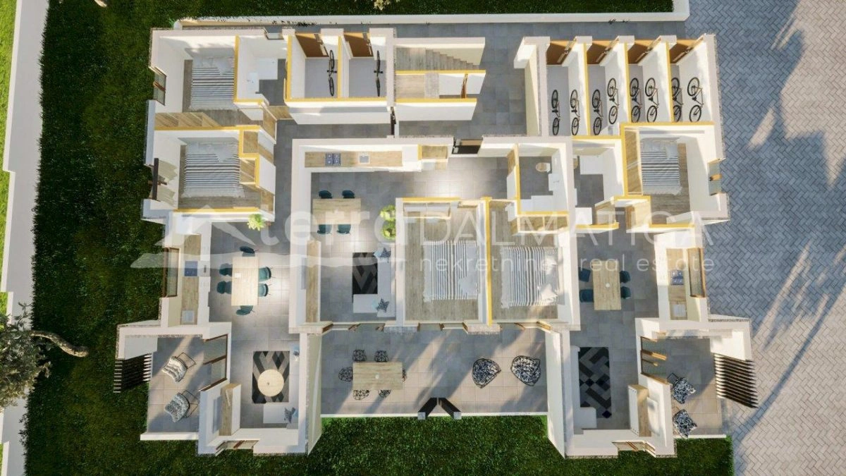 Moderne Wohnung in Vodice: drei Schlafzimmer, Terrasse und schöne Aussicht