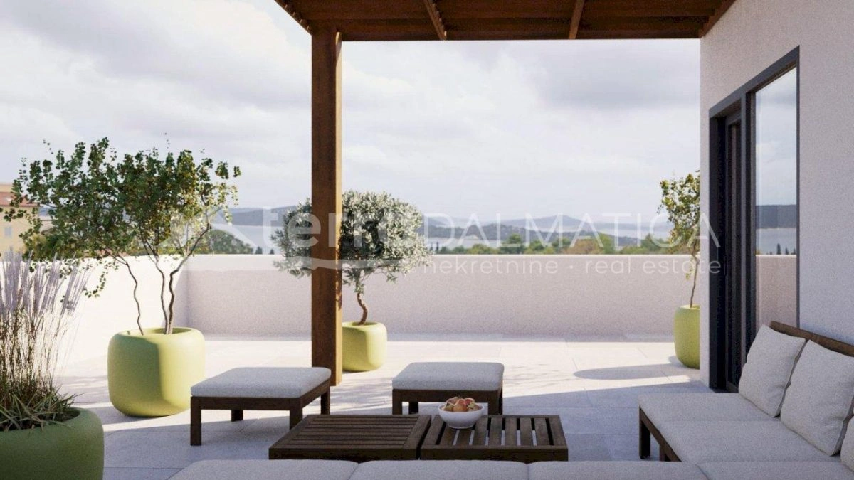 Vodice – Doppelhaushälfte mit Meerblick, Neubau