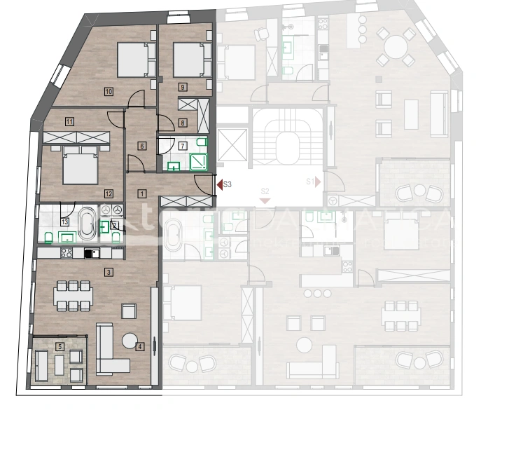 Exklusiv an der Uferpromenade von Šibenik – 120 m² Perfektion mit Blick auf das Meer, die Stadt und die Kirchen