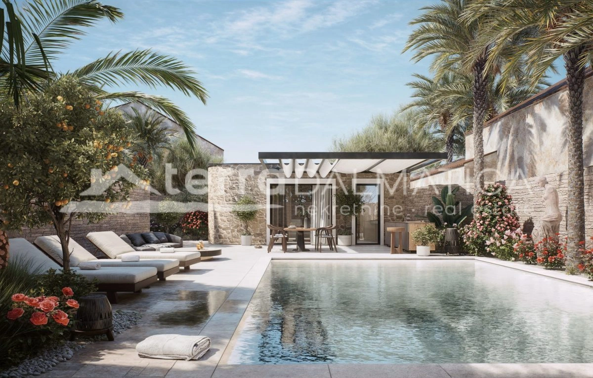 Zukünftige Luxus-Steinvilla auf Brač – eine Mischung aus historischem Erbe und modernem Design