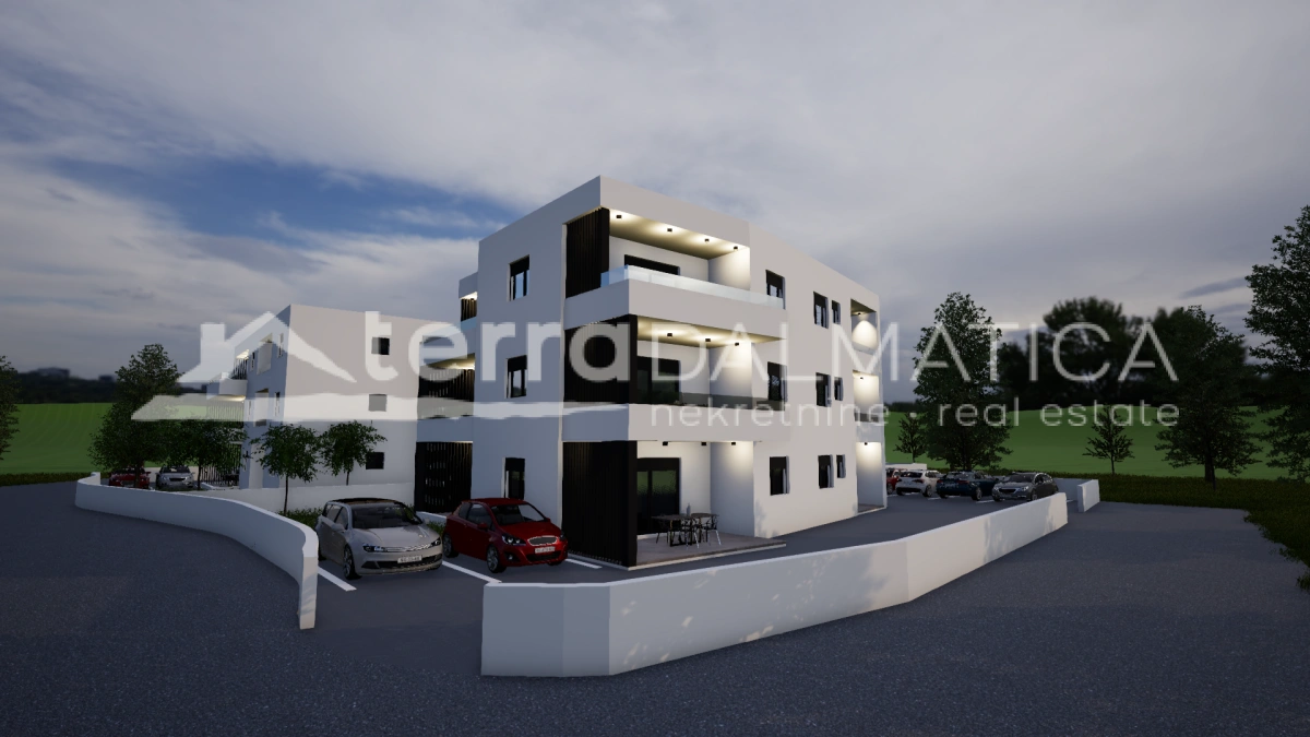 Stan u Vodicama, 1. kat – 2 sobe, terasa, parkirno mjesto