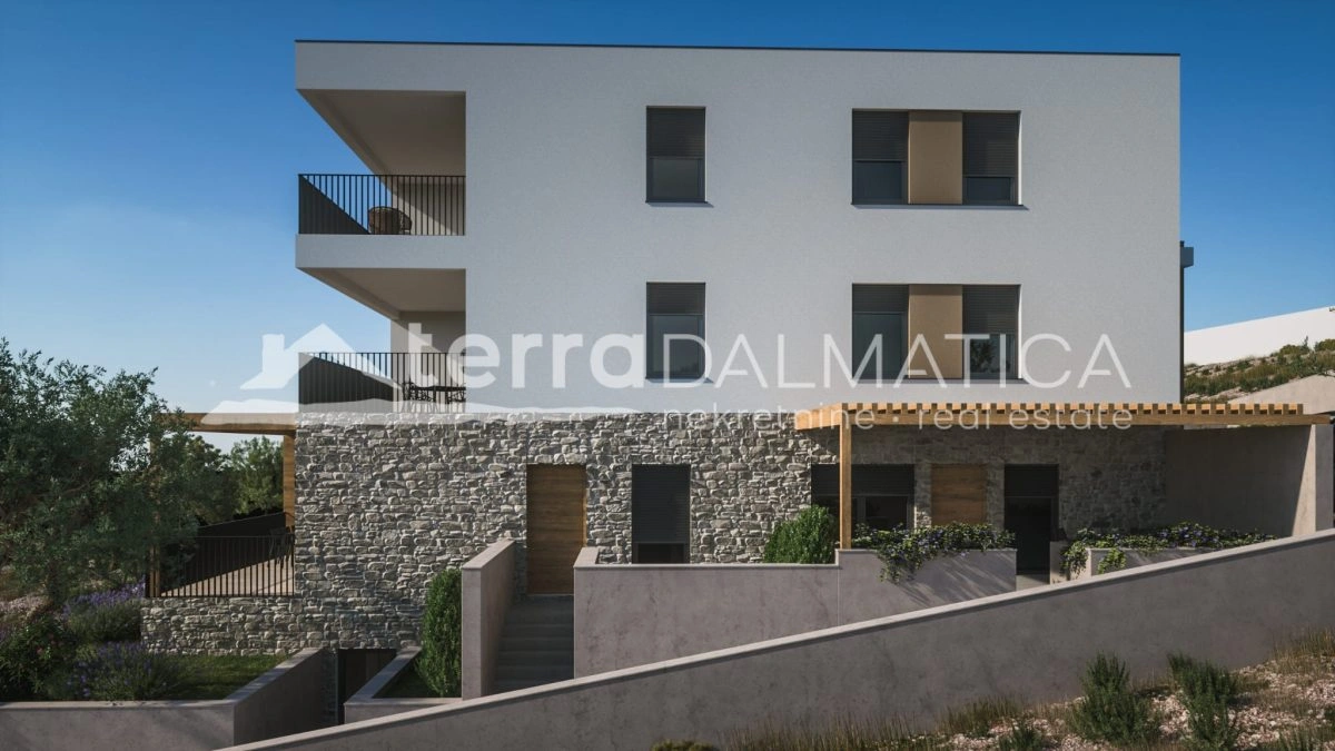 Novostavba v Žaborići - apartmán ve druhém patře s výhledem na moře