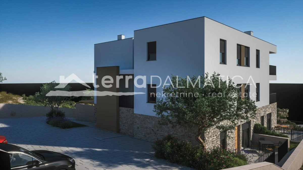 Novostavba v Žaborići - apartmán ve druhém patře s výhledem na moře