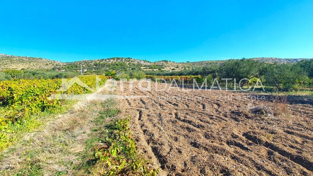 Ruhe, Olivenbäume und Meerblick in der Nähe von Šibenik – 2.808 m² mit Haus und Brunnen