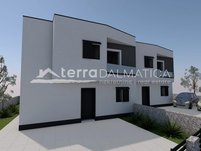 Modernes Doppelhaus in Tribunj – 150 Meter vom Meer entfernt